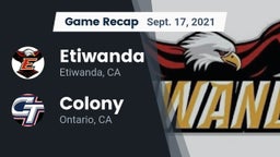 Recap: Etiwanda  vs. Colony  2021