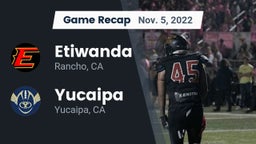 Recap: Etiwanda  vs. Yucaipa  2022