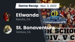 Recap: Etiwanda  vs. St. Bonaventure  2023