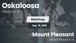 Matchup: Oskaloosa High vs. Mount Pleasant  2016