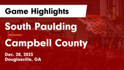 South Paulding  vs Campbell County  Game Highlights - Dec. 28, 2023