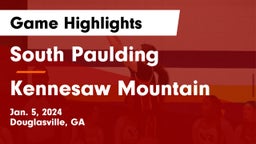 South Paulding  vs Kennesaw Mountain  Game Highlights - Jan. 5, 2024