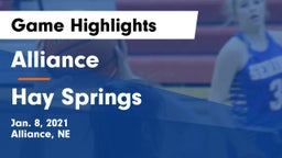 Alliance  vs Hay Springs Game Highlights - Jan. 8, 2021