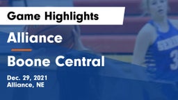 Alliance  vs Boone Central  Game Highlights - Dec. 29, 2021