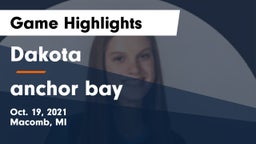 Dakota  vs anchor bay Game Highlights - Oct. 19, 2021