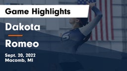 Dakota  vs Romeo  Game Highlights - Sept. 20, 2022
