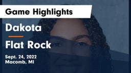 Dakota  vs Flat Rock Game Highlights - Sept. 24, 2022