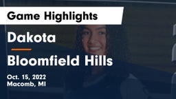 Dakota  vs Bloomfield Hills  Game Highlights - Oct. 15, 2022