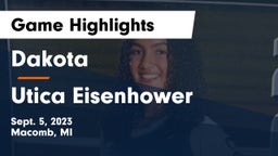 Dakota  vs Utica Eisenhower  Game Highlights - Sept. 5, 2023