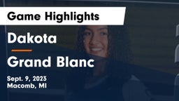 Dakota  vs Grand Blanc  Game Highlights - Sept. 9, 2023