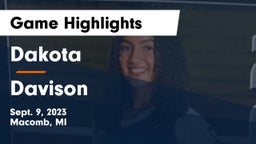 Dakota  vs Davison  Game Highlights - Sept. 9, 2023