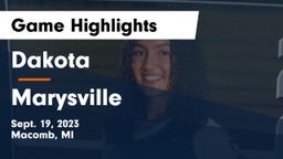 Dakota  vs Marysville  Game Highlights - Sept. 19, 2023