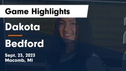 Dakota  vs Bedford  Game Highlights - Sept. 23, 2023