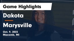 Dakota  vs Marysville  Game Highlights - Oct. 9, 2023