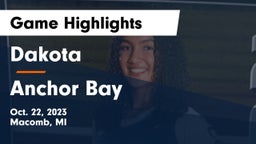 Dakota  vs Anchor Bay  Game Highlights - Oct. 22, 2023