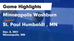 Minneapolis Washburn  vs St. Paul Humboldt , MN Game Highlights - Dec. 8, 2021