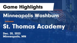 Minneapolis Washburn  vs St. Thomas Academy   Game Highlights - Dec. 20, 2023