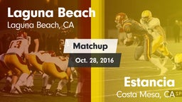 Matchup: Laguna Beach High vs. Estancia  2016