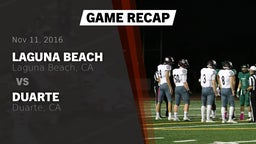 Recap: Laguna Beach  vs. Duarte  2016