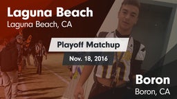 Matchup: Laguna Beach High vs. Boron  2016
