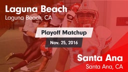 Matchup: Laguna Beach High vs. Santa Ana  2016