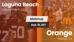 Matchup: Laguna Beach High vs. Orange  2017