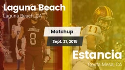 Matchup: Laguna Beach High vs. Estancia  2018