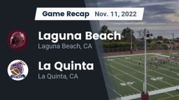 Recap: Laguna Beach  vs. La Quinta  2022