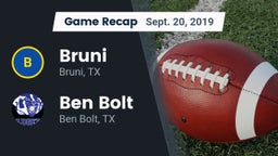 Recap: Bruni  vs. Ben Bolt  2019
