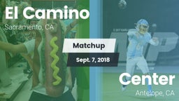 Matchup: El Camino High vs. Center  2018