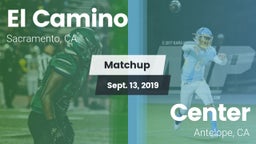 Matchup: El Camino High vs. Center  2019