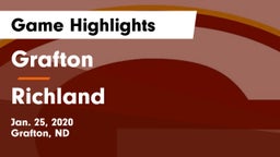 Grafton  vs Richland Game Highlights - Jan. 25, 2020