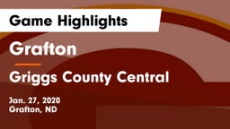 Grafton  vs Griggs County Central  Game Highlights - Jan. 27, 2020