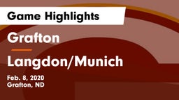 Grafton  vs Langdon/Munich  Game Highlights - Feb. 8, 2020