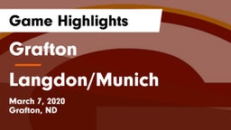 Grafton  vs Langdon/Munich  Game Highlights - March 7, 2020