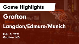 Grafton  vs Langdon/Edmure/Munich  Game Highlights - Feb. 5, 2021