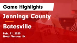 Jennings County  vs Batesville  Game Highlights - Feb. 21, 2020