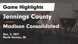 Jennings County  vs Madison Consolidated  Game Highlights - Dec. 3, 2021