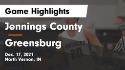 Jennings County  vs Greensburg  Game Highlights - Dec. 17, 2021