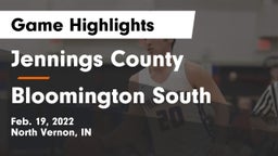 Jennings County  vs Bloomington South  Game Highlights - Feb. 19, 2022