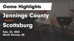 Jennings County  vs Scottsburg  Game Highlights - Feb. 22, 2022