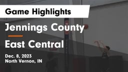 Jennings County  vs East Central  Game Highlights - Dec. 8, 2023