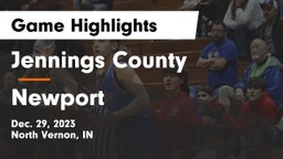 Jennings County  vs Newport  Game Highlights - Dec. 29, 2023