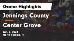 Jennings County  vs Center Grove  Game Highlights - Jan. 6, 2024