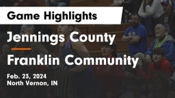 Jennings County  vs Franklin Community  Game Highlights - Feb. 23, 2024