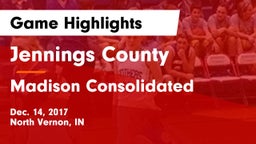 Jennings County  vs Madison Consolidated  Game Highlights - Dec. 14, 2017