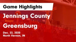Jennings County  vs Greensburg  Game Highlights - Dec. 22, 2020