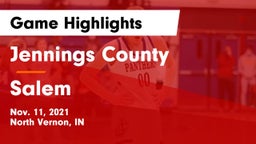 Jennings County  vs Salem  Game Highlights - Nov. 11, 2021