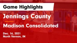 Jennings County  vs Madison Consolidated  Game Highlights - Dec. 16, 2021