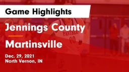 Jennings County  vs Martinsville  Game Highlights - Dec. 29, 2021